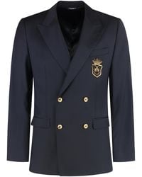 Dolce & Gabbana - Double-Breasted Virgin Wool Jacket Suit & Dinner - Lyst