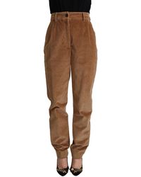 Dolce & Gabbana - Chic High-Waisted Corduroy Skinny Pant - Lyst
