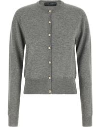 Dolce & Gabbana - Dolce & Gabbana Cashmere Crewneck Cardigan - Lyst
