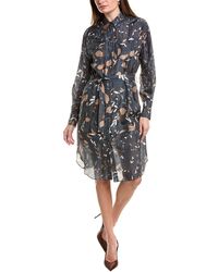 Brunello Cucinelli - Silk Shirtdress - Lyst
