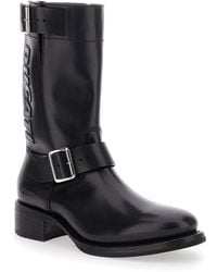DSquared² - 'Ducati X D2' Ankle Boots With Side Zip Closure And Maxi Logo Lettering On The Side - Lyst