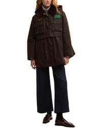 Barbour - X Ganni Coat Waxed Cotton Jacket - Lyst