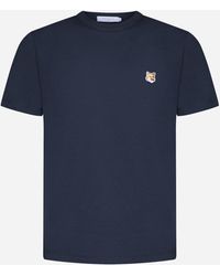 Maison Kitsuné - Fox Head Patch Cotton T-shirt - Lyst