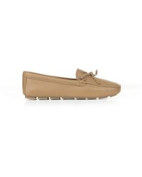 Prada - Leather Driver Moccasin - Lyst