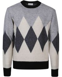 Ballantyne - Round Neck Diamonds Sweater - Lyst