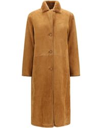 S.w.o.r.d 6.6.44 - Leather Shearling Coat Calf Bos Taurus Jacket - Lyst