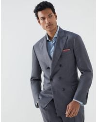 Brunello Cucinelli - Medium Wool Double Breasted Blazer Clothing - Lyst