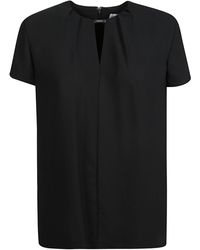 Calvin Klein - Metal Bar Short-Sleeved Blouse - Lyst