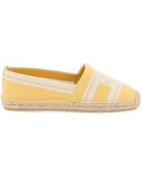 Tory Burch - Striped Espadrilles With Double T - Lyst