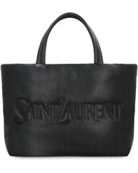 Saint Laurent - Quilted Leather Tote Metal Bags - Lyst