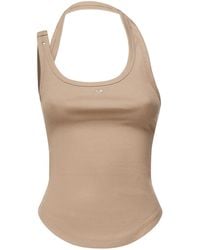 Courreges - Tank Top With Asymmetrical Buckle - Lyst