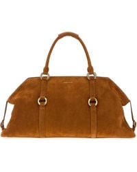 McQueen - Caramel Suede Farringdon Maxi Handbag - Lyst