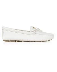 Prada - Leather Driver Moccasin - Lyst