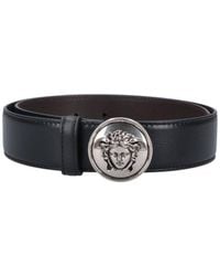 Versace - Medusa Biggie Calf Leather Belt - Lyst