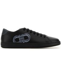 Ferragamo - Salvatore Leather Brandy 1 Sneakers - Lyst