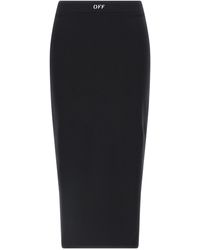 Off-White c/o Virgil Abloh - Fitted Midi Skirt - Lyst