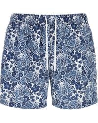 Fedeli - Printed Polyester Swimming Shorts - Lyst