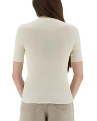 Fendi - Logo Knit T-Shirt Cotton T-Shirts And Polos - Lyst