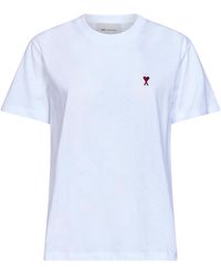 Ami Paris - Cotton Jersey Ami De Cœur T-Shirt - Lyst
