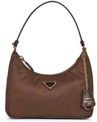 Prada - Mini Shoulder Bag Burnt Recycled Polyamide - Lyst