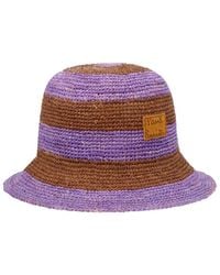 Paul Smith - Hat With Logo Patch — Raffia - Lyst