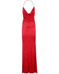 Elisabetta Franchi - Carpet Dress With Deep V-Neckline - Lyst
