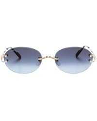 Cartier - Panthère De Cartier Oval-Frame Sunglasses - Lyst