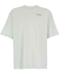Off-White c/o Virgil Abloh - Light Crew-Necktshirt With Logo On Front And Back - Lyst