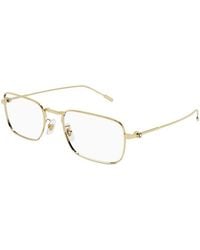 Montblanc - Eyeglasses Rectangle Full Rim, Frame And Clear Demo Lens Mb0212O001 - Lyst