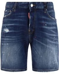 DSquared² - Distressed Denim Shorts - Lyst