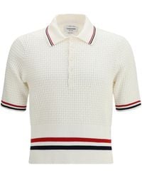 Thom Browne - Woven Cotton Polo Shirts - Lyst