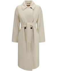 Max Mara - Double Breasted Wool Coat - Lyst
