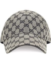 Gucci - Gray Cotton Cap (baseball Hat) - Lyst