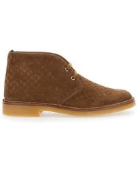 Gucci - Ankle Boots With Web Detail Calf - Lyst
