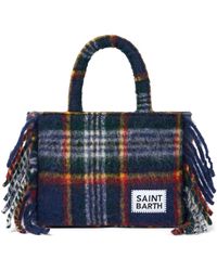 Mc2 Saint Barth - Colette Blanket Handbag With Tartan Print - Lyst
