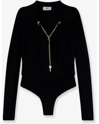 Elisabetta Franchi - Viscose Blend Bodysuit - Lyst