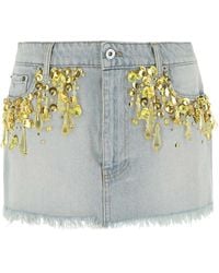 Miu Miu - Denim Mini Skirt - Lyst