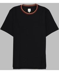 Paul Smith - Stripes Logo Collar T-Shirt - Lyst