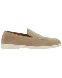 Doucal's - Loafers With Rounded Toe Suede - Lyst