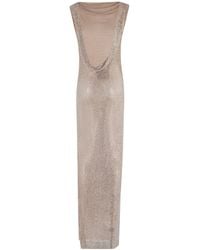 Self-Portrait - Rhinestone Drape Maxi Dress - Lyst