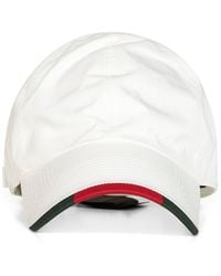 Gucci - Cotton Baseball Cap With Web Detail - Lyst