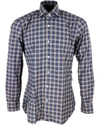 Barba Napoli - Cult Shirt With Two-tone Checked Pattern - Lyst
