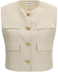 P.A.R.O.S.H. - P.A.R.O..H. Wool Gilet Viscose Blazers & Vests - Lyst