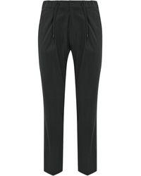 Herno - Wool Blend Trousers With Pleats - Lyst