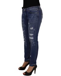 Dolce & Gabbana - Chic Low Waist Skinny Denim Jeans - Lyst