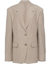 Prada - Wool Blazer Jacket - Lyst