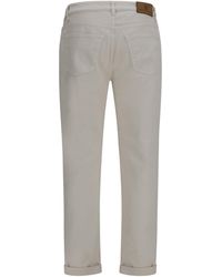 Brunello Cucinelli - Jeans With Turn-Up Hem - Lyst