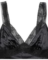 Dolce & Gabbana - Lingerie Top In Satin And Lace - Lyst