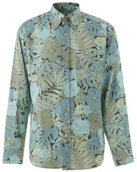 Tom Ford - Blue Lyocell Pattern Shirt - Lyst