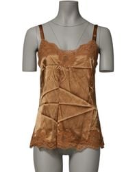 Dolce & Gabbana - Lace Trim Silk Blend Camisole - Lyst